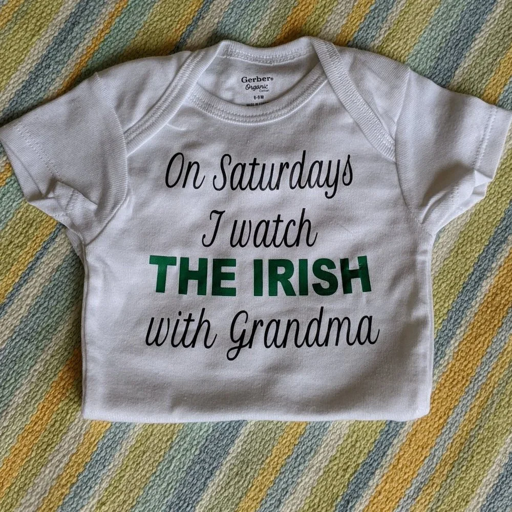 ⭐ NWOT Notre Dame Gerber Onesie 6-9M